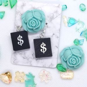 Dollar sign handmade earrings